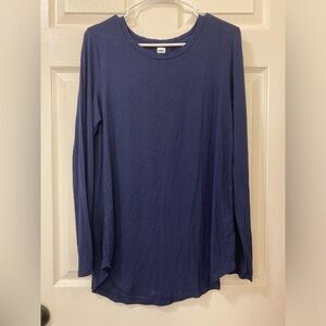 Old Navy NWT Luxe Long Sleeve Navy Blue Tee Size Large